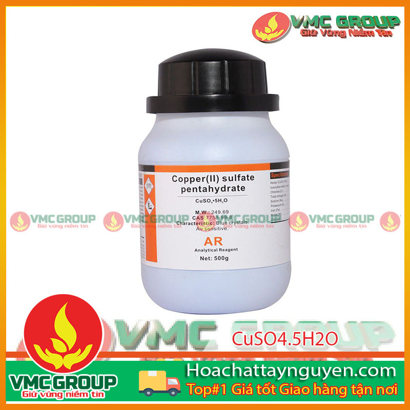 COPPER SULFATE - CuSO4 COPPER SULFATE - CuSO4 LỌ 500G TQ