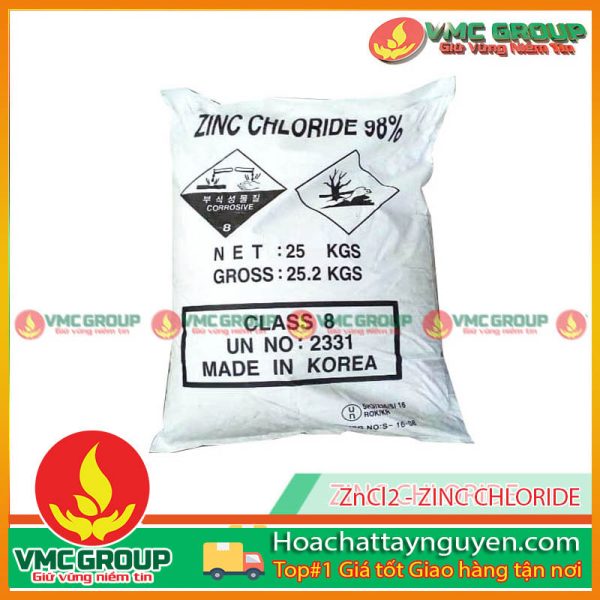 ZnCl2 - ZINC CHLORIDE BAO 25KG HÀN QUỐC