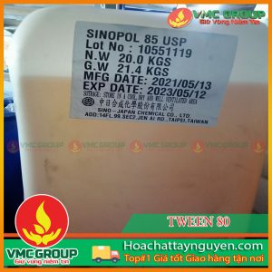 TWEEN 80- SINOPOL 85- POLYSORBATE THÙNG 200KG ĐÀI LOAN